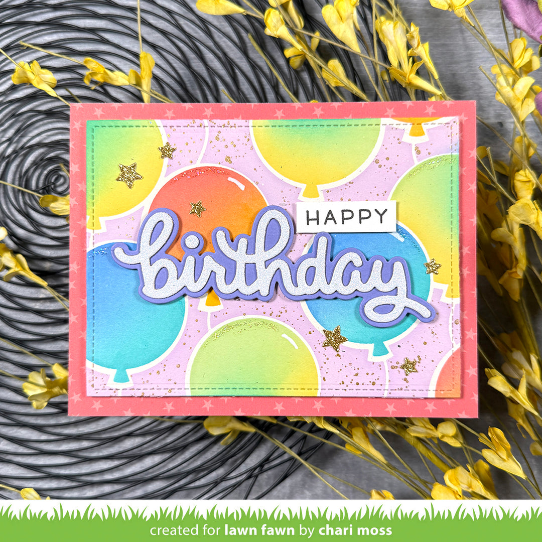 Lawn Fawn - LF3817 - Balloon Background Stencils