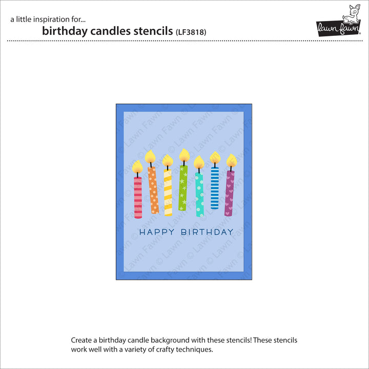 Lawn Fawn - LF3818 - Birthday Candles Stencils