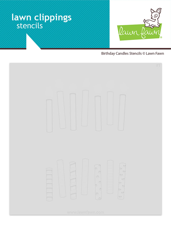 Lawn Fawn - LF3818 - Birthday Candles Stencils
