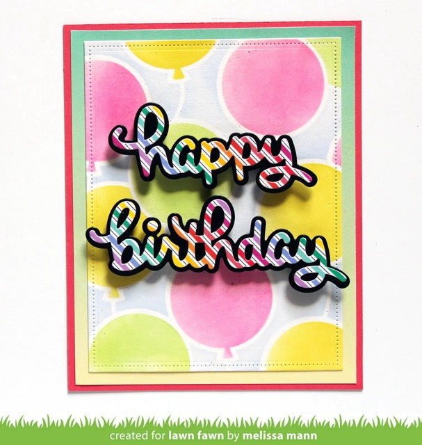 Lawn Fawn - LF3817 - Balloon Background Stencils