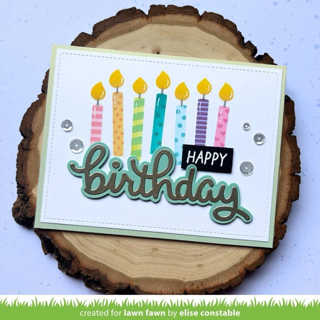 Lawn Fawn - LF3818 - Birthday Candles Stencils