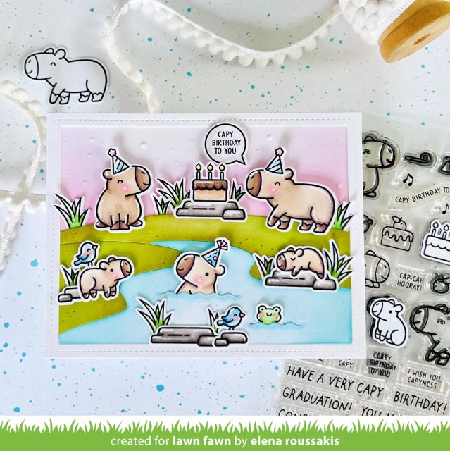 Lawn Fawn - LF3767 - Capybaras! Add-On Stamp Set