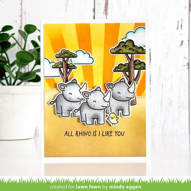 Lawn Fawn - LF3593 - Rhino-Mite! Stamp Set