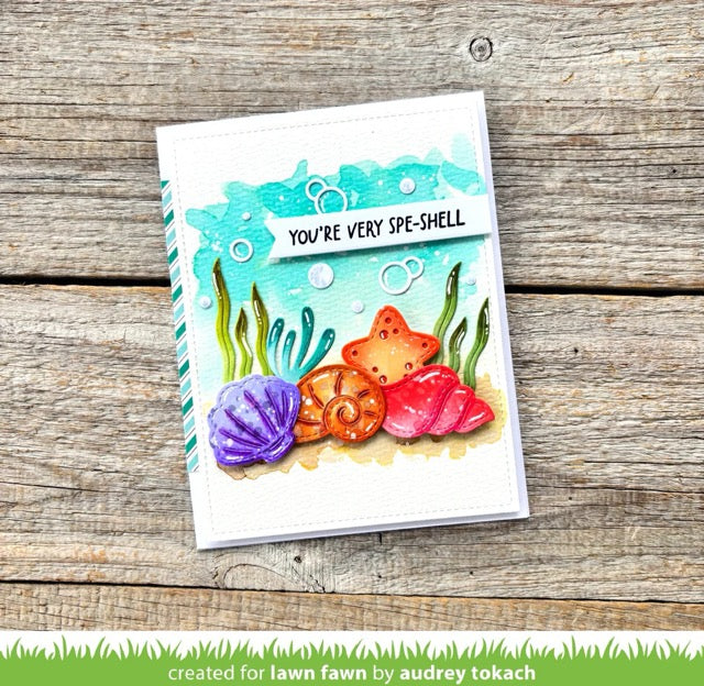 Lawn Fawn - LF3805 - Stitched Seashells