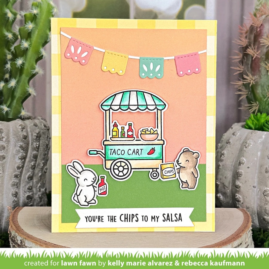 Lawn Fawn - LF3780 - Treat Cart Sentiment Add-On: Tacos Stamp Set