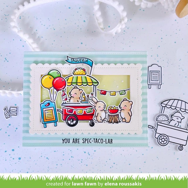 Lawn Fawn - LF3777 - Treat Cart Add-On: Tacos Stamp Set