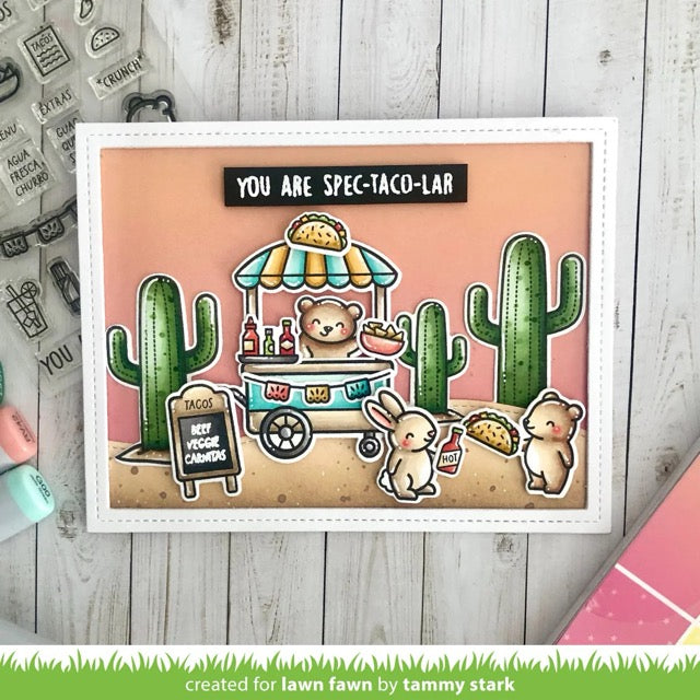 Lawn Fawn - LF3777 - Treat Cart Add-On: Tacos Stamp Set