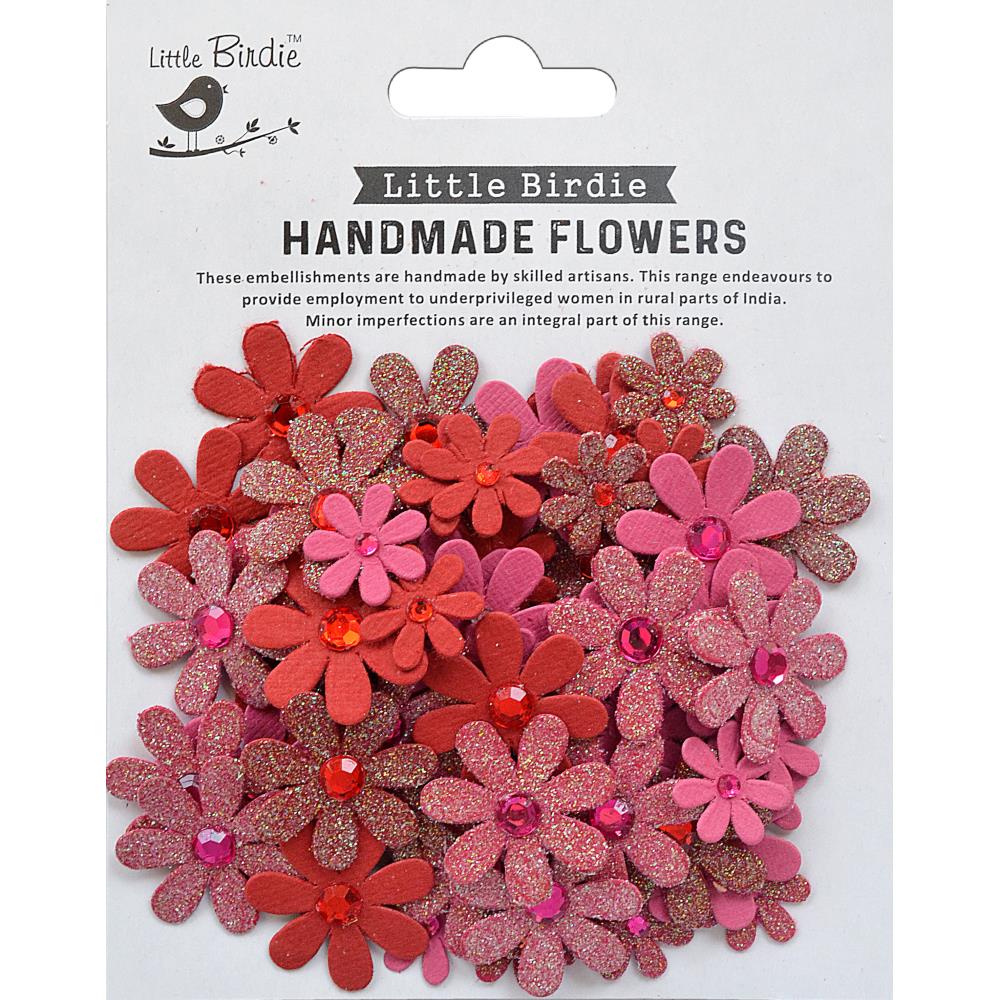 Little Birdie - Handmade Flower Embellishments - Sparkle Florettes - Candy Mix