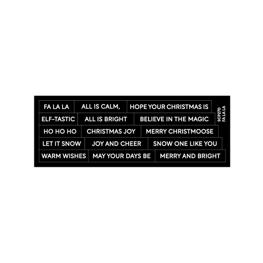 Waffle Flower - Subsentiments Fa La La Diecut - Magical Christmas in July Release