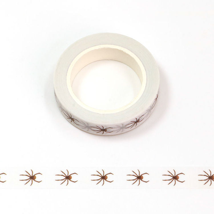 slim washi tape with spiders for halloween