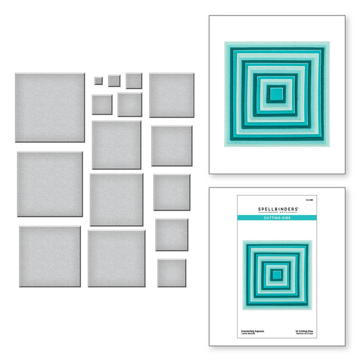 Spellbinders Everlasting Shapes Collection Etched Dies - Squares S41282
