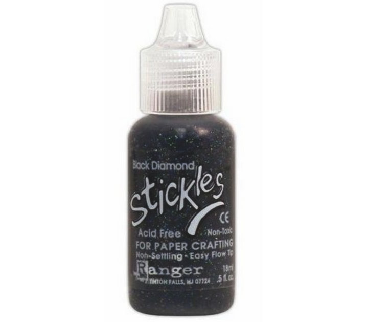 Glitter Glue by Ranger Stickles Black Diamond