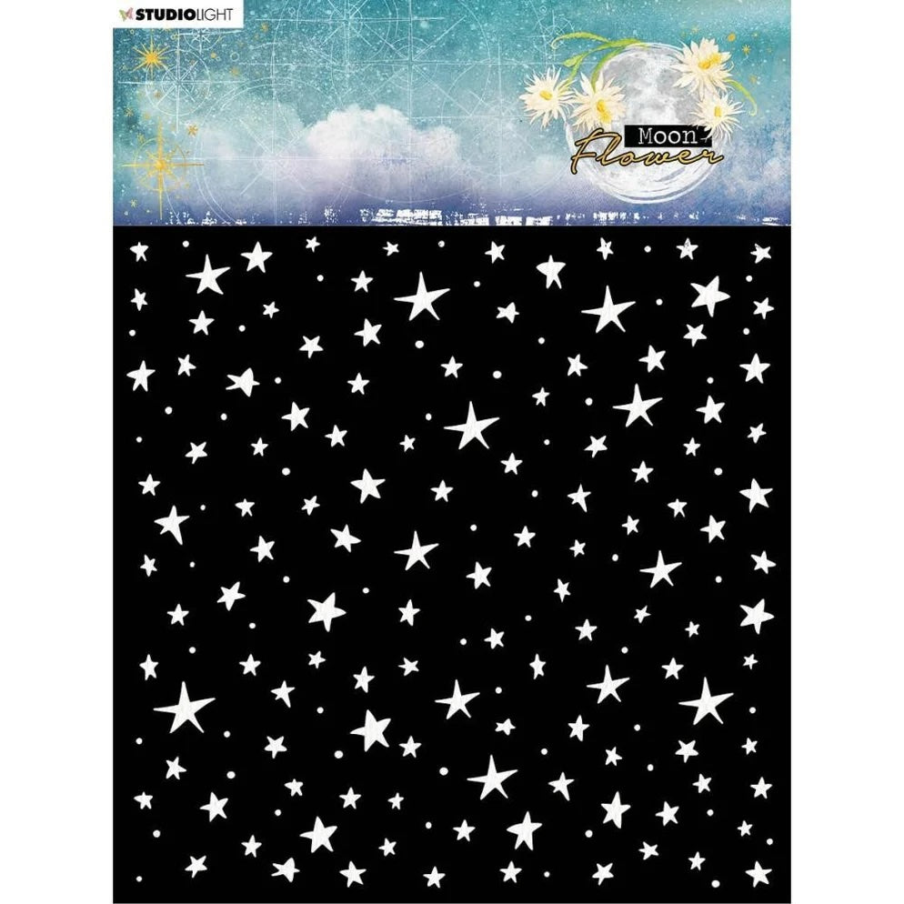 Lots of stars Stencil called moon flower by Studio light