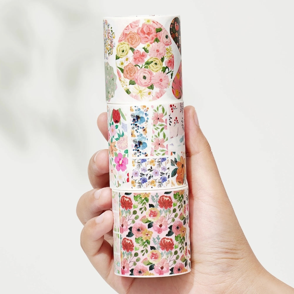Mini Snippets Washi Tape Sticker Set of 3 Rolls in hand
