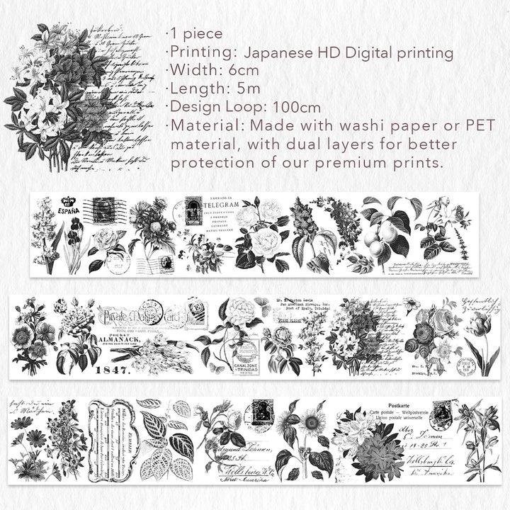 Petal Ponder Wide Washi/PET Tape Loop desgn