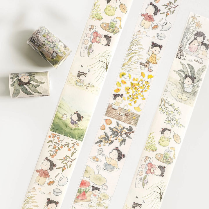 Pre-cut Childhood Chimes Wide Washi/PET Tape