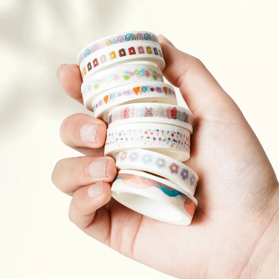 the washi tape shop colour crush slim washi pet tape in hand