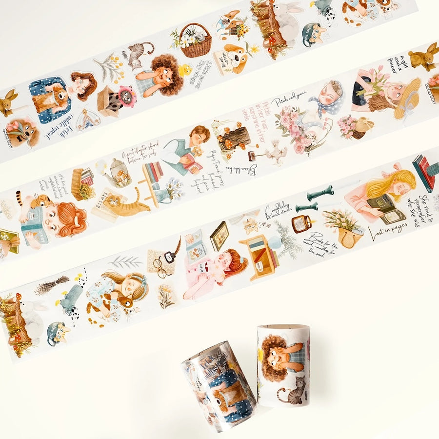 the washi tape shop pre cut sunday vibe wide washi pet tape