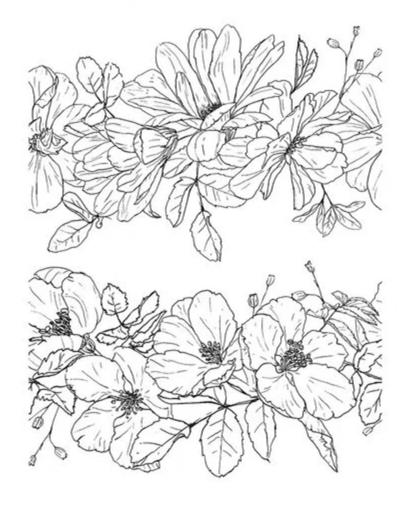 Stampers Anonymous Tim Holtz Cling Rubber Stamps - Floral Trims CMS461