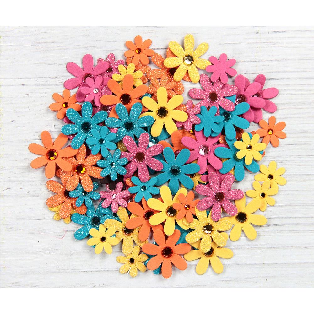 Little Birdie - Handmade Flower Embellishments - Sparkle Florettes - Vivid Palette