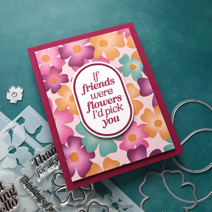 Concord & 9th - Kristina Werner - Pretty Posies Stencil Pack (6 qty; 9 x 6)
