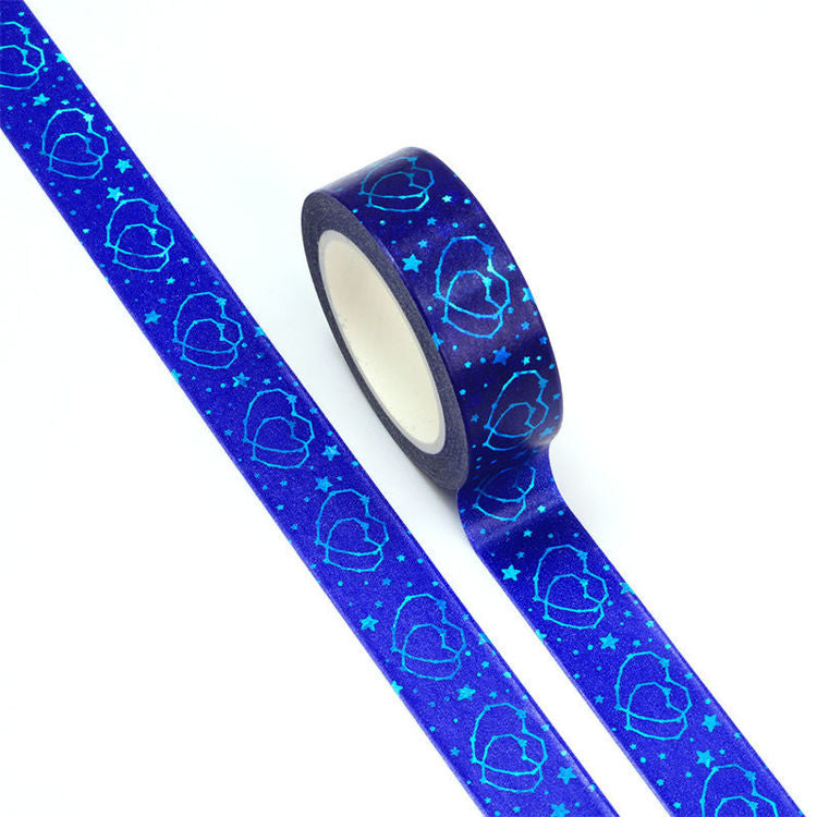 Washi Tape, Blue Heart Galaxy