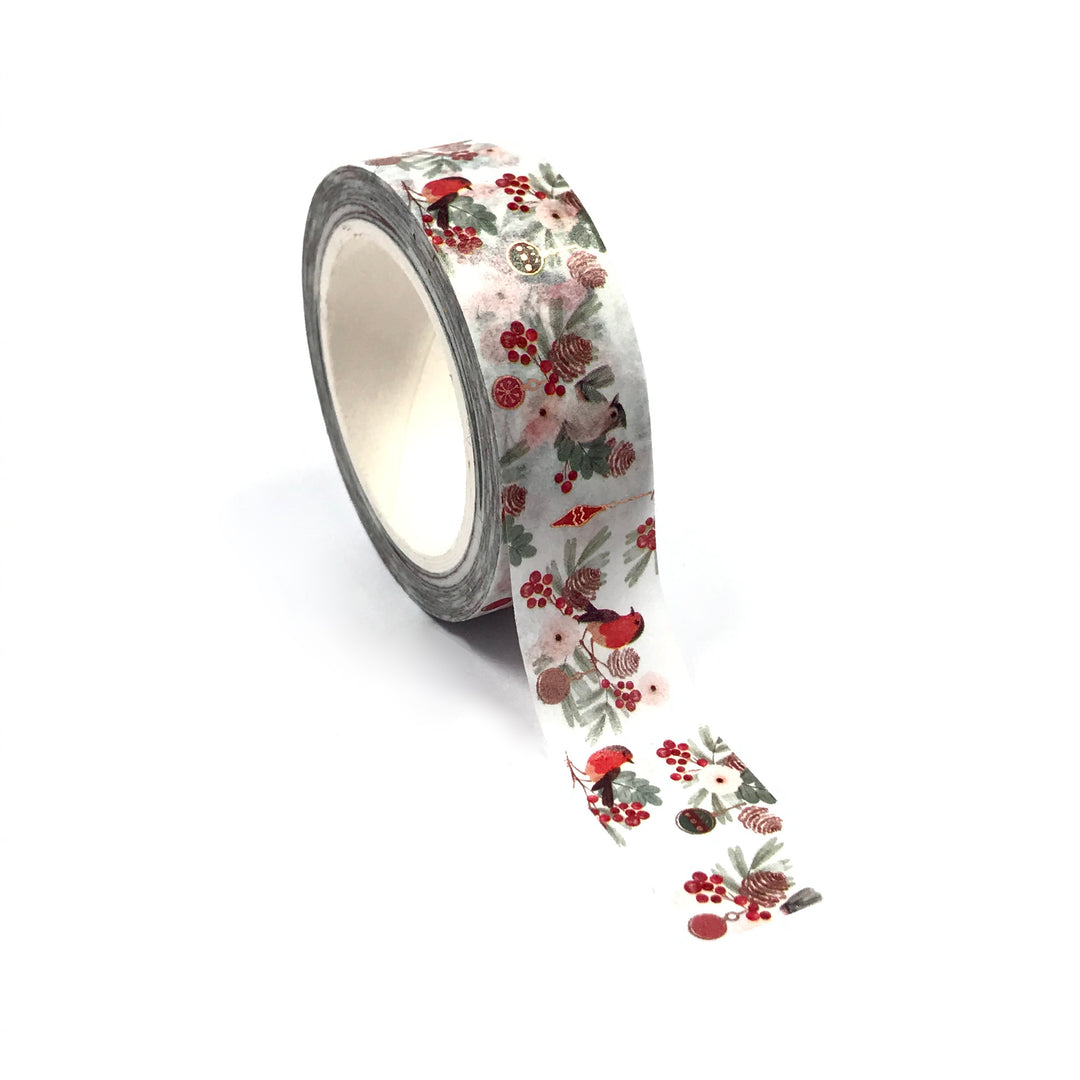 Washi Tape - Christmas Red Robin