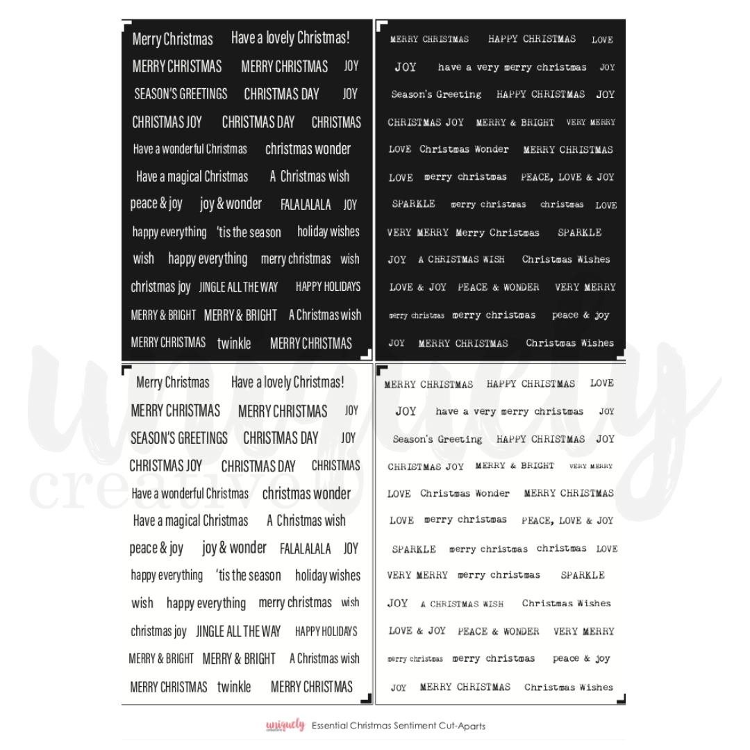 Cut-A-Part Sheet - Essential Christmas Sentiments