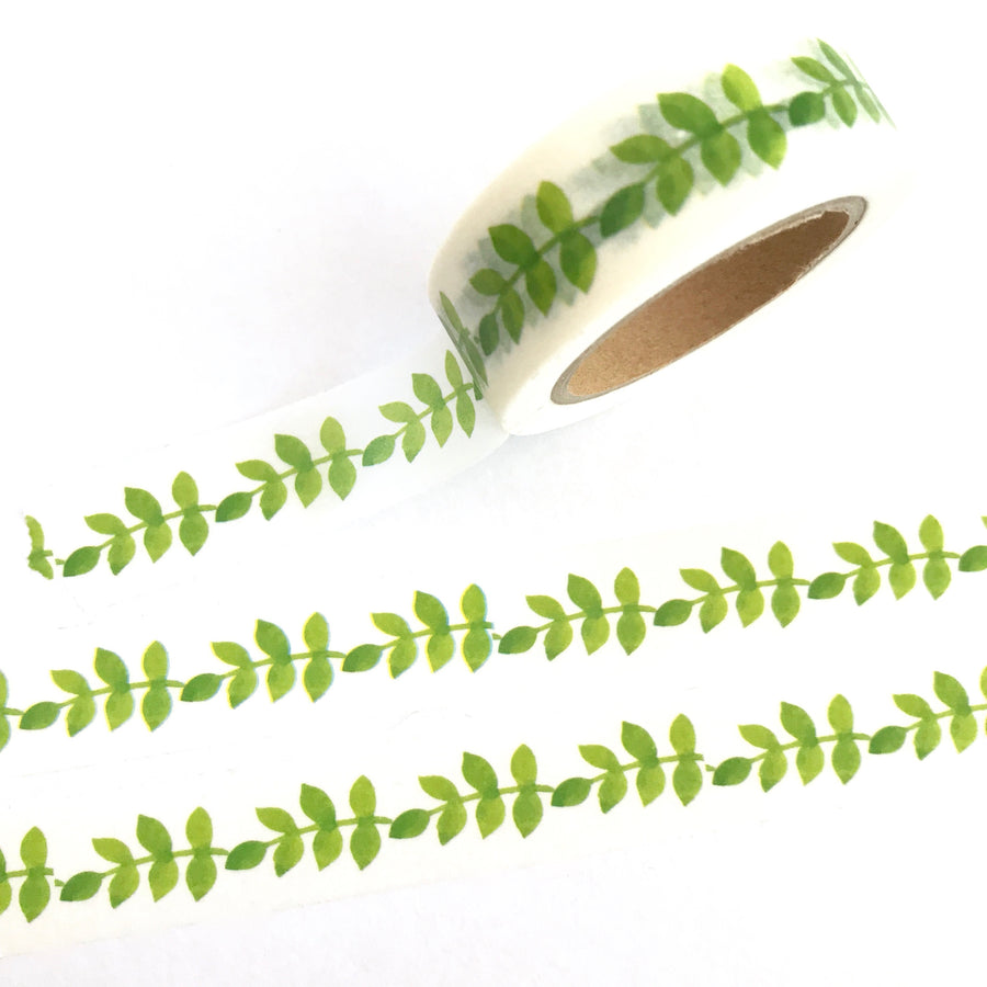 Washi Tape, Green Leaves