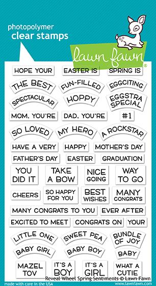 LF1900 Reveal Wheel Spring Sentiments Stamp Set