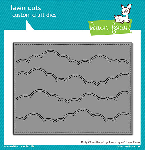 LF2351 Lawn Cuts Puffy Cloud Backdrop Landscape Die