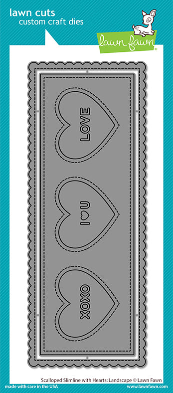 LF2476 Scalloped Slimline With Hearts Landscape