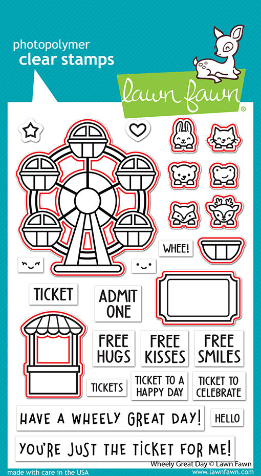 Lawn Fawn LF3072 Wheely Great Day Lawn Cuts - Spring 2023 release