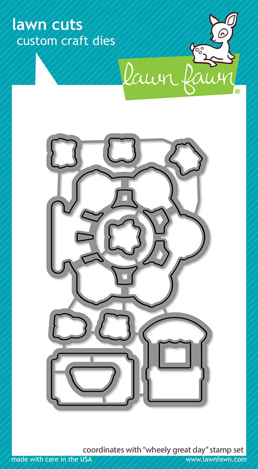 Lawn Fawn LF3072 Wheely Great Day Lawn Cuts - Spring 2023 release