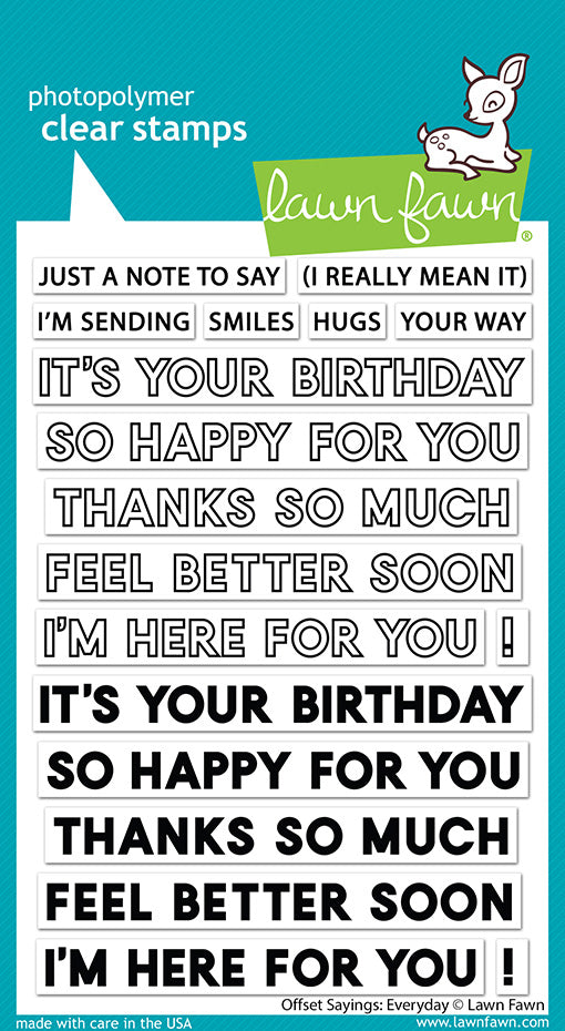 Lawn Fawn LF3081 Offset Sayings Everyday - Spring 2023 release