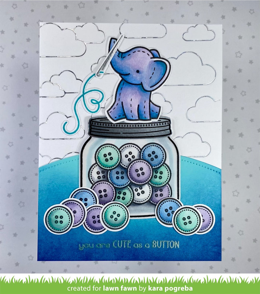 Lawn Fawn LF3108 Cloud Background Hot Foil Plate - Spring 2023 release