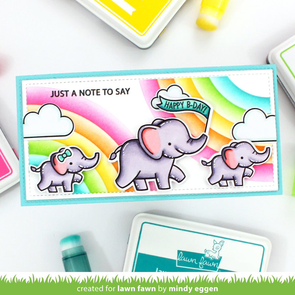 Lawn Fawn LF3109 Corner Rainbow Stencils - Spring 2023 release