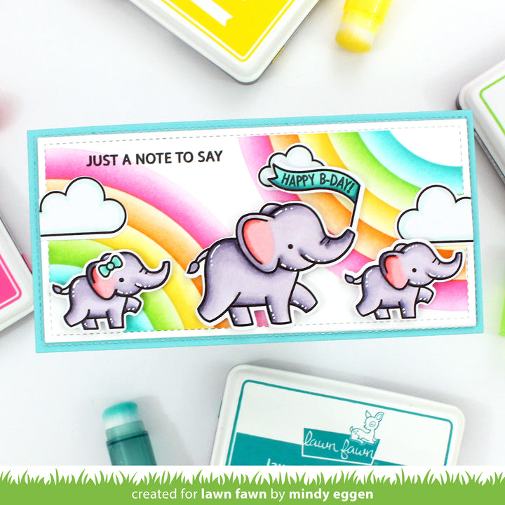 Lawn Fawn LF3109 Corner Rainbow Stencils - Spring 2023 release
