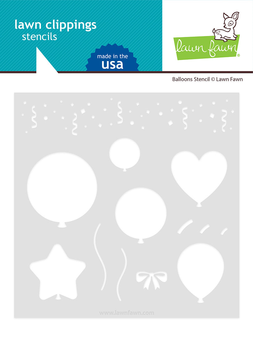 Lawn Fawn LF3111 Balloons Stencil - Spring 2023 release