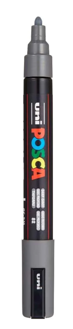 Posca Paint Pen PC-5M Medium Deep Grey