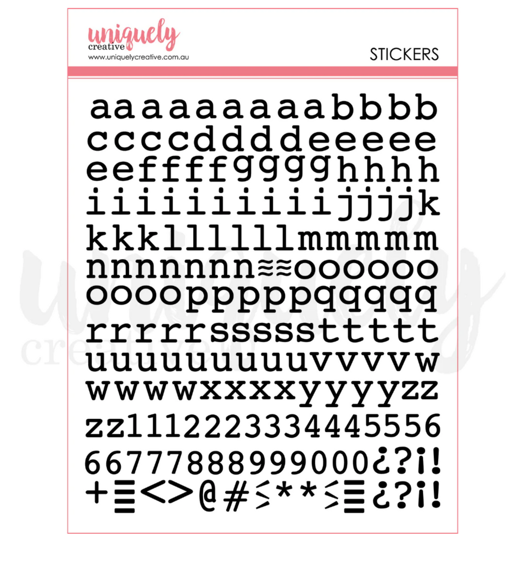 UCE1936 - Puffy Black Alpa Stickers