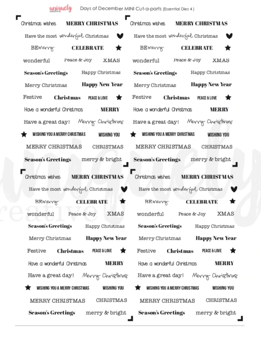 Uniquely Creative - Cut-A-Part Sheet - Mini - Teacup Builder