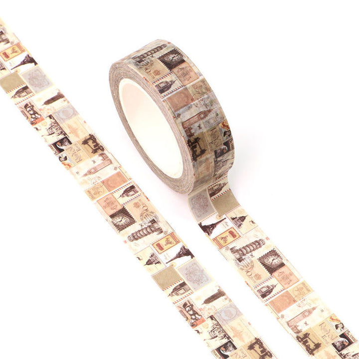 Washi Tape - Vintage Architecture Stamps