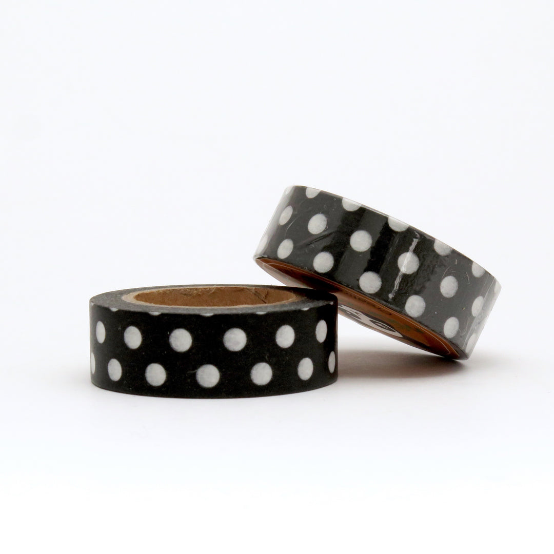 Washi Tape, Polka Dots, Black