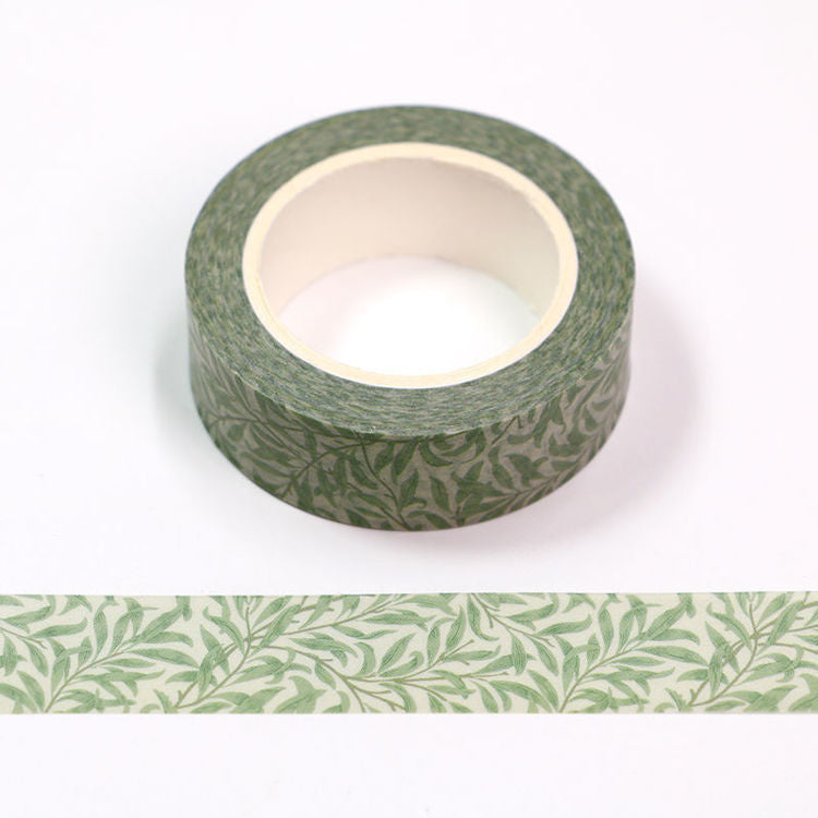 Washi Tape Green Leaves