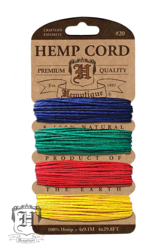 Hemptique Hemp Macrame Cord Card #20 - Topaz