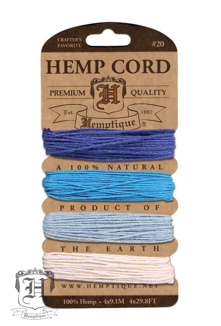 Hemptique Hemp Macrame Cord Card #20 - Tide Pool