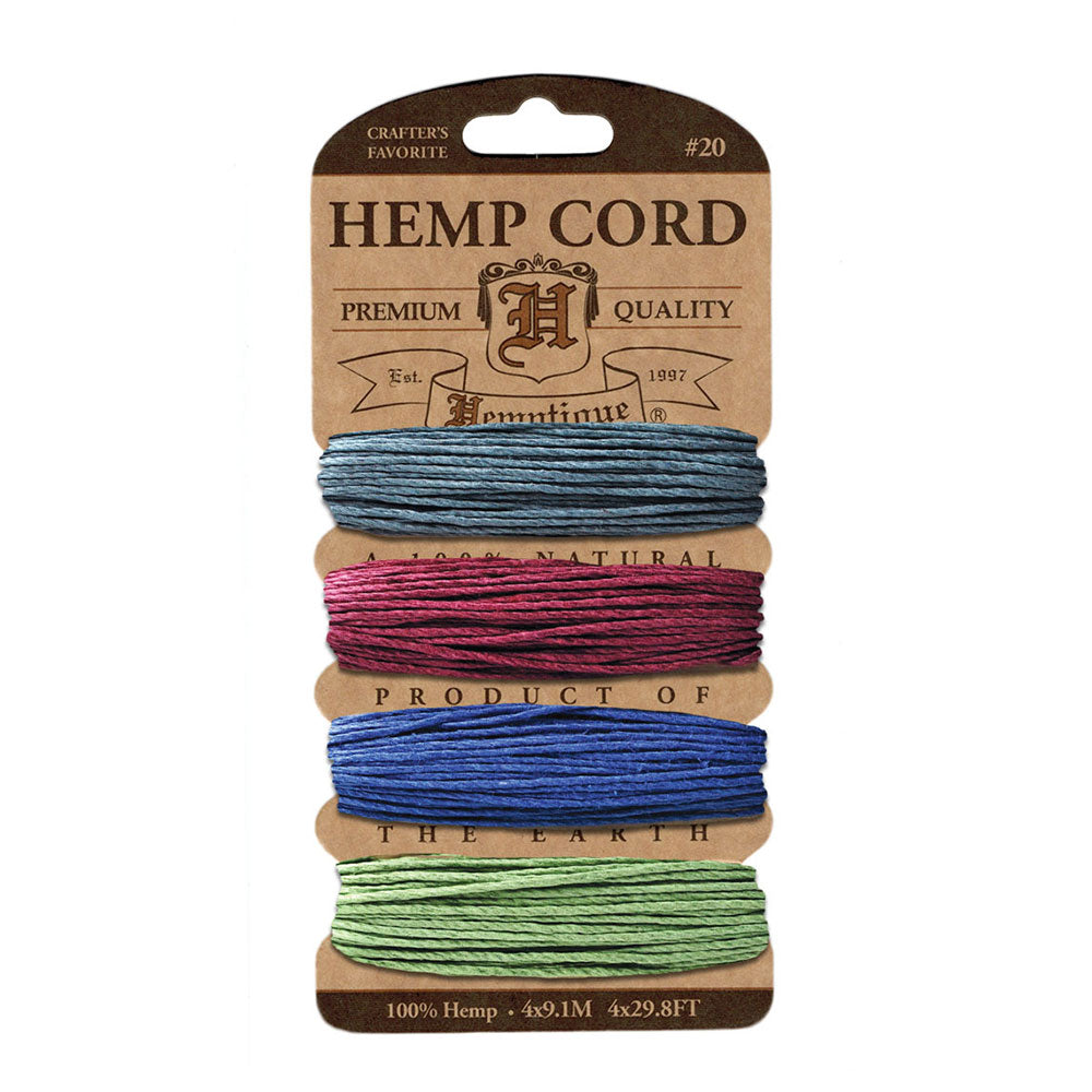 Hemptique Hemp Macrame Cord Card - Earthy Pastel