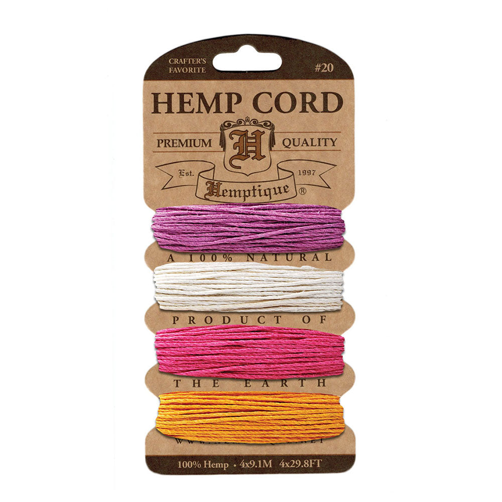 Hemptique Hemptique Hemp Macrame Cord #20 Card - Spring Bloom