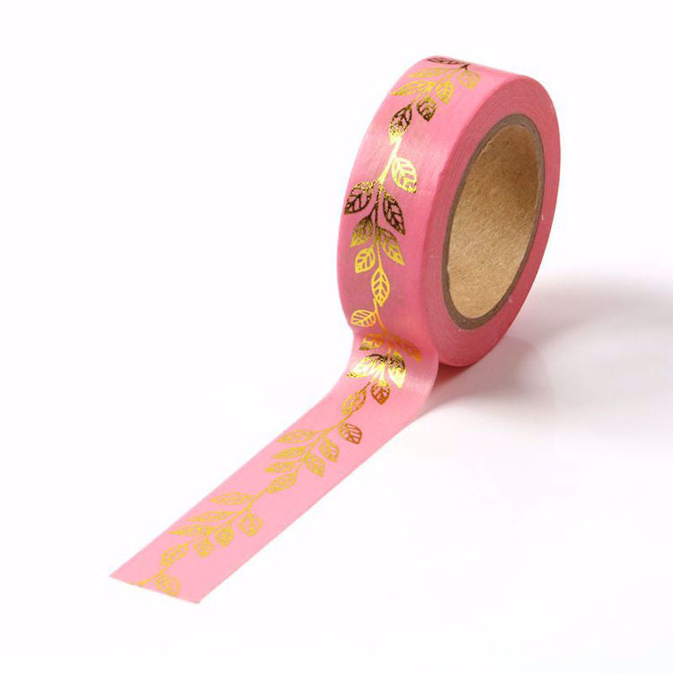 Washi Tape - Gold Foil Vine Leaves